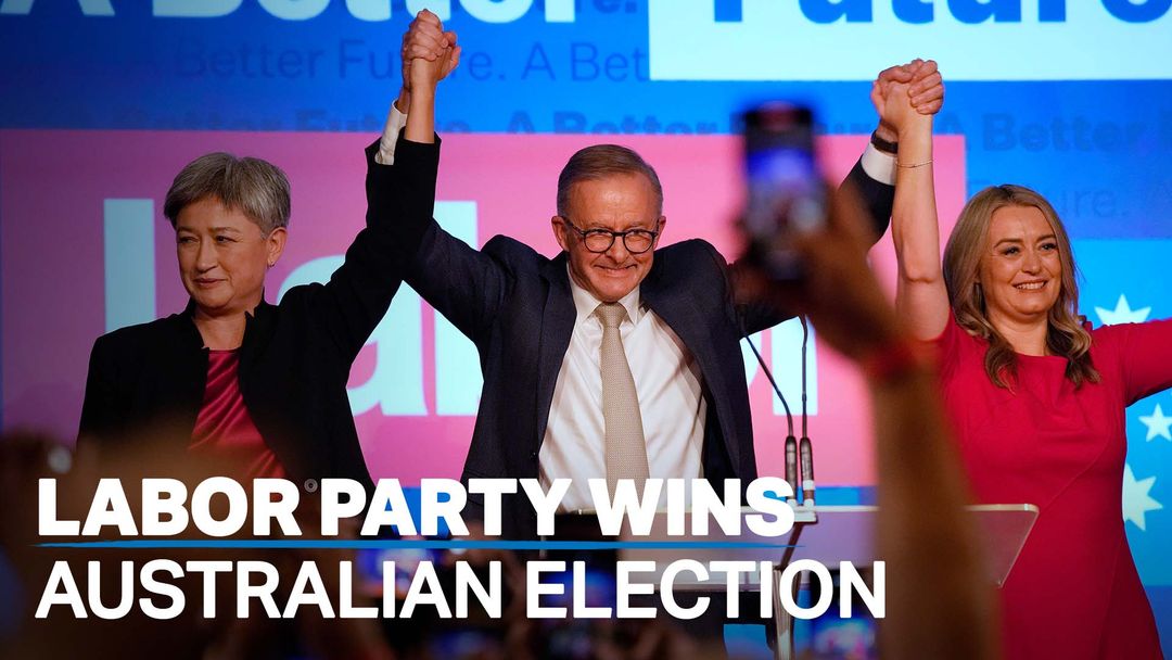 Labor Party leader Anthony Albanese claims victory