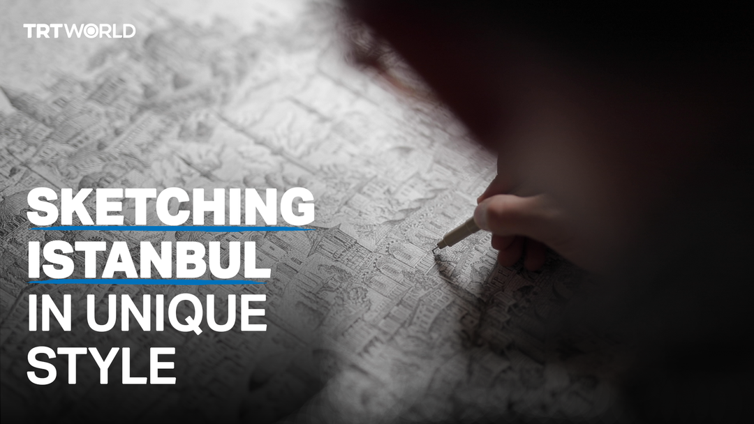 Turkish artist sketches Istanbul in his unique style