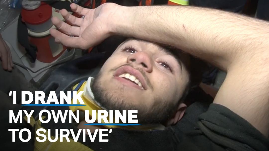 Türkiye teenager who drank urine to survive is rescued after 94 hours