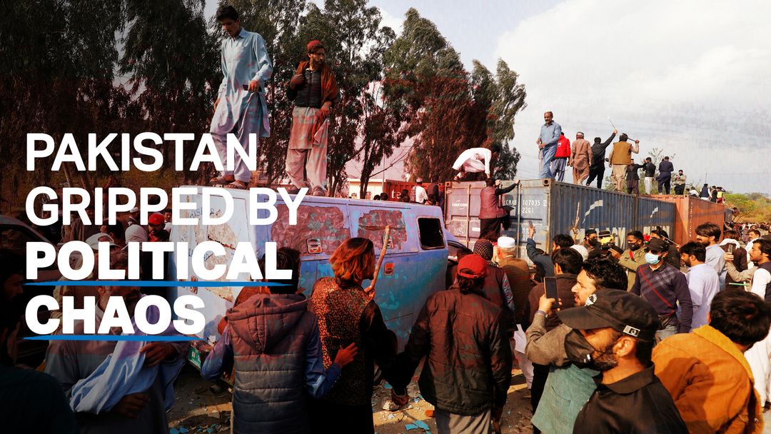 What is the political chaos in Pakistan about?