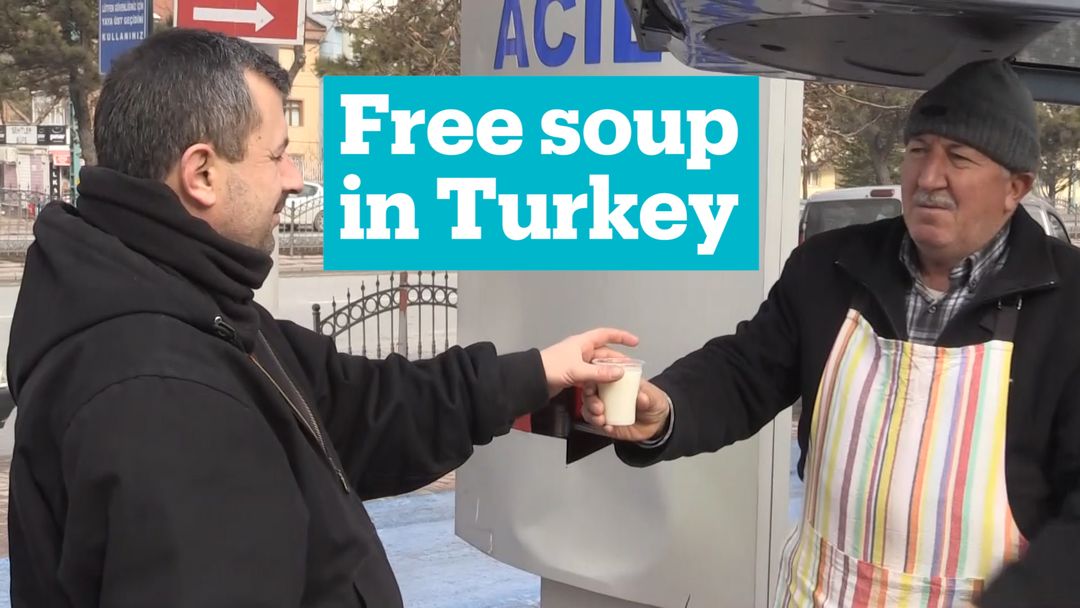 Turkish couple makes soup for hospital visitors