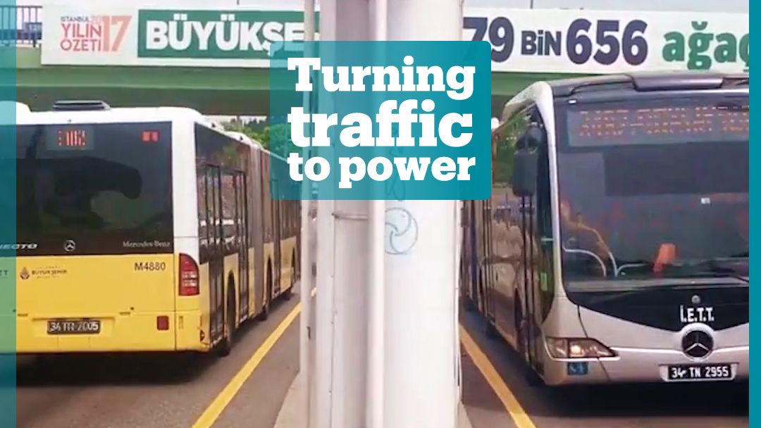 Wind turbine turns traffic into energy