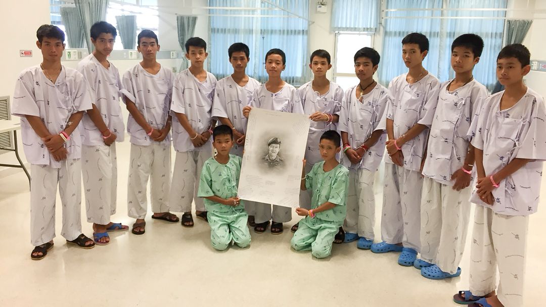 The 12 Thai boys recently rescued from a flooded cave leave hospital