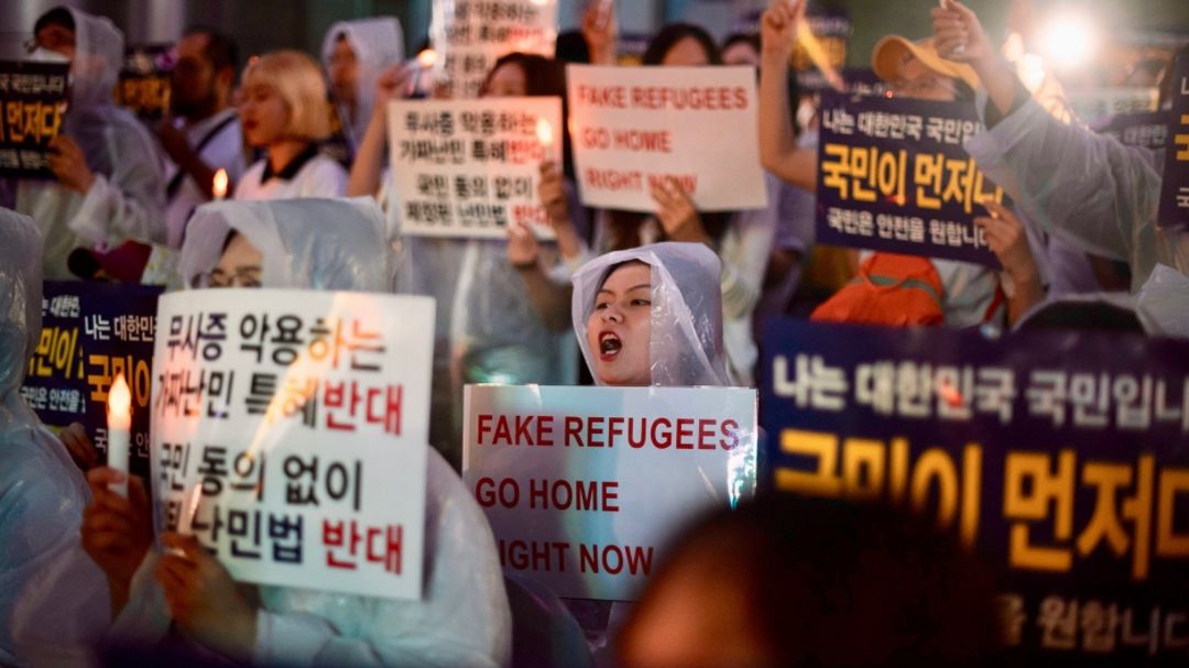 More than 550 refugees arrive in South Korea triggering anti-refugee sentiment