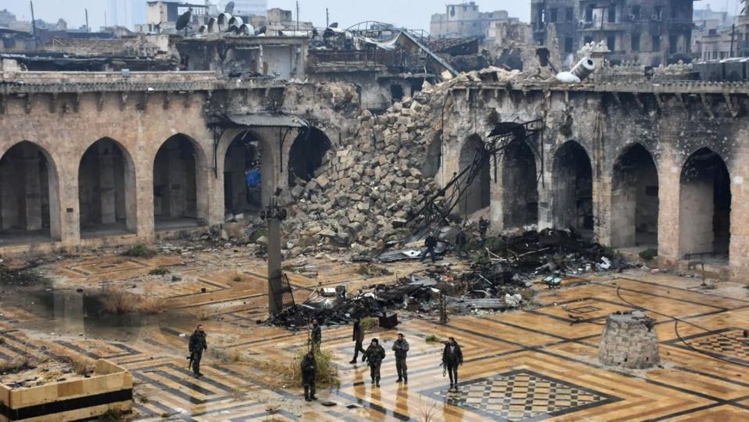 The War in Syria: Ancient city of Aleppo lies in ruins