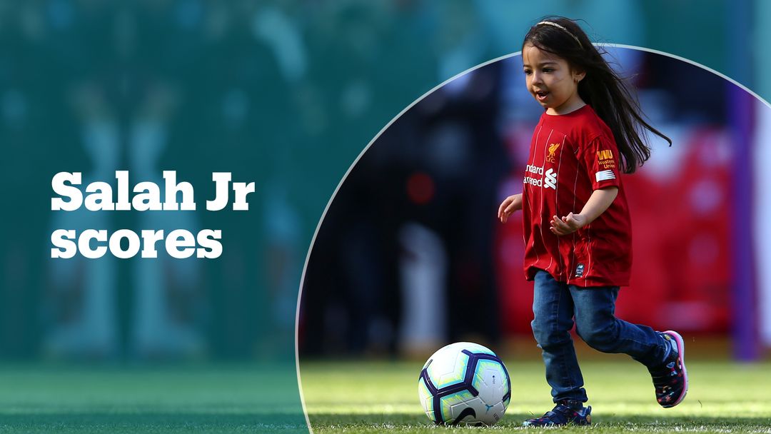 Mohamed Salah's daughter shows off her football skills