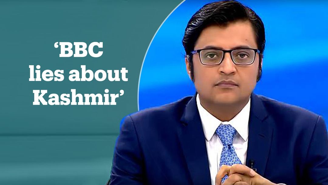 India’s most famous anchor calls BBC’s coverage of Kashmir ‘fake news’