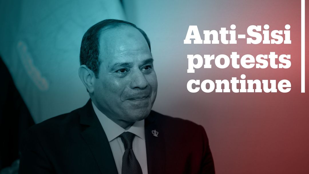 Hundreds gather for second night of protests in Egypt