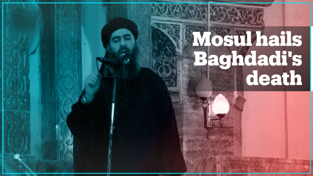 Mosul residents celebrate Daesh leader Abu Bakr al Baghdadi’s death