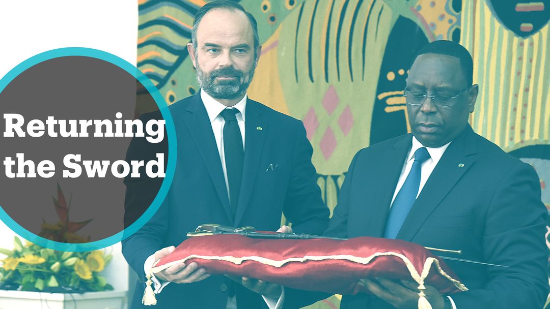 Senegal Artefacts: French PM returns historic sword during his visit to Dakar