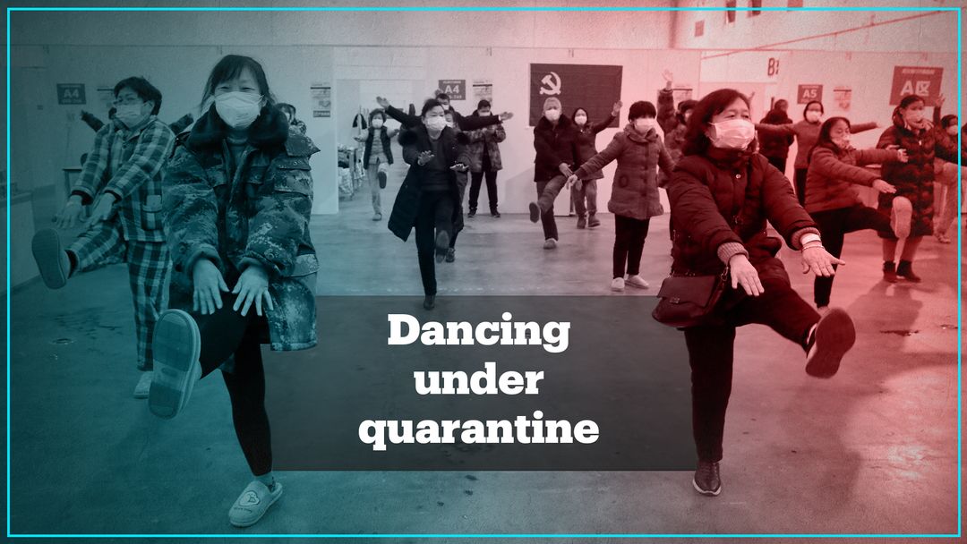 Chinese coronavirus patients dance in quarantine units to break daily routine