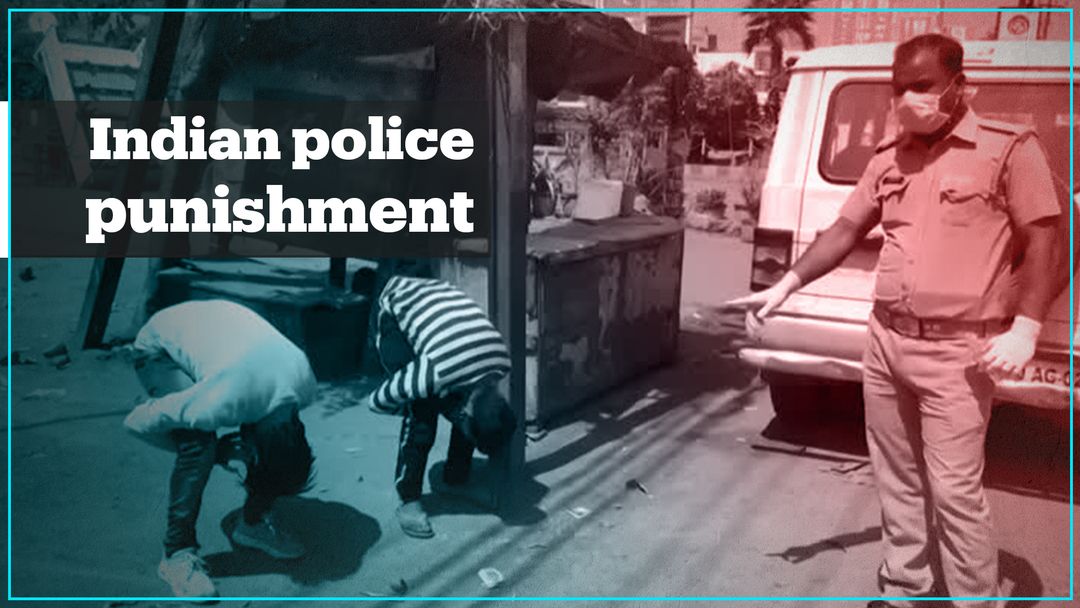 Indian police punish coronavirus lockdown offenders with push-ups and squats