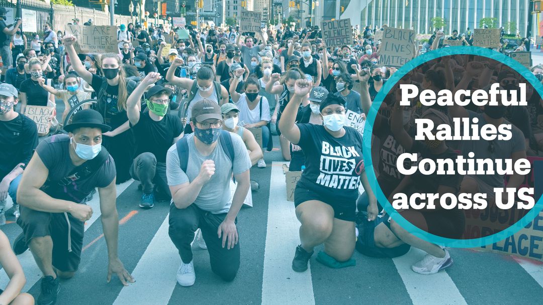 Thousands marched to commemorate the life of George Floyd