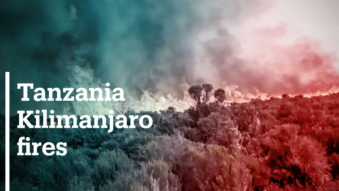 Wildfires rage on Africa's tallest mountain in Tanzania