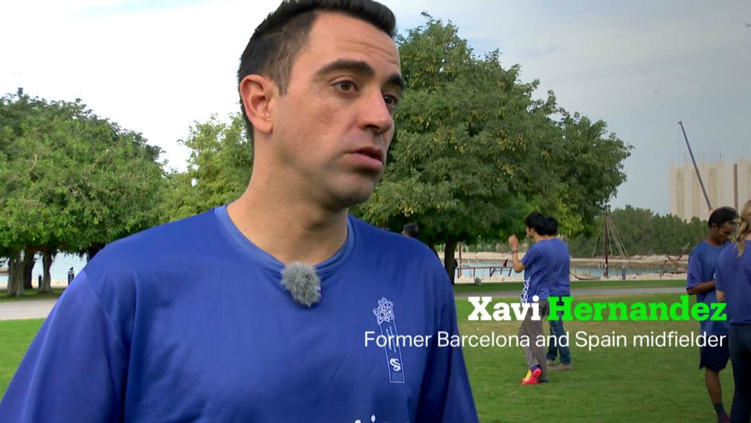 Chatting with Barcelona great, Xavi Hernandez