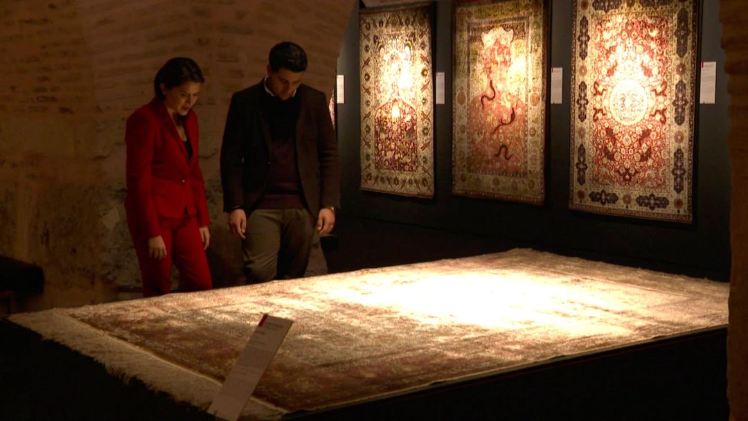 Kumkapi carpets on display in Istanbul