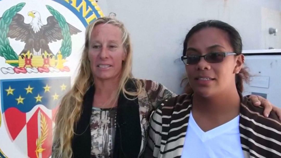 Rescued Sailors: Women reach base after five months lost at sea