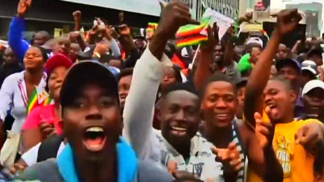 Zimbabwe Power Play: Thousands celebrate military takeover