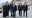 Iranian President Hassan Rouhani, Azeri President Ilham Aliyev, Kazakh President Nursultan Nazarbayev, Russian President Vladimir Putin and Turkmen President Kurbanguly Berdymukhamedov walk on the embankment of the Caspian Sea following the Fifth Caspian Summit in Aktau, Kazakhstan, August 12, 2018.