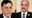 This combination of pictures created on January 12, 2020 shows Libya's UN-backed GNA head Fayez al Sarraj speaking during a press conference in the capital Tunis on August 7, 2017 and warlord Khalifa Haftar speaking during a press conference on September 18, 2017 at Carthage Palace in Tunis.