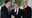 French President Emmanuel Macron stands between Libyan Prime Minister Fayez al Serraj (L), and General Khalifa Haftar (R) after talks over a political deal to help end Libya's crisis, near Paris, France. July 25, 2017. 