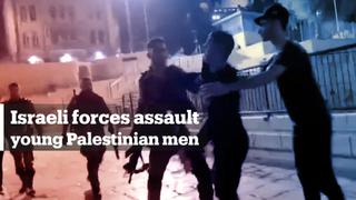 Israeli forces assault Palestinians at Damascus Gate