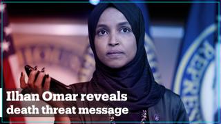 Ilhan Omar plays a recording of an anti-Muslim death threat she received