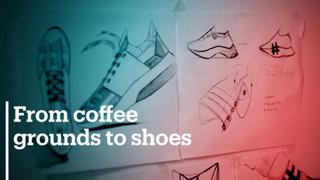 Footwear company recycles coffee waste into sneakers