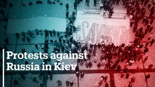 Protesters gathered in Kiev against Geneva meeting