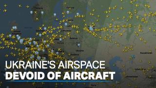 Ukraine's air space devoid of planes after Putin’s military operation begins