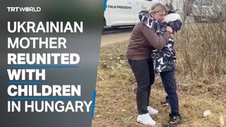 Ukrainian mother reunited with her children in Hungary