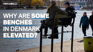 Elevated benches across Denmark aim to raise awareness about rising sea levels
