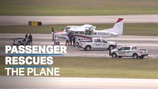 Passenger rescues plane after pilot falls unconscious