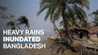 Heavy rains and flooding are inundating northeast Bangladesh