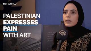 Palestinian survivor of Israeli attack expresses her pain with art