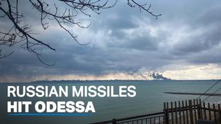 Russian cruise missiles hit Black Sea port of Odessa