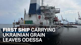 First shipment of Ukrainian grain leaves Odessa under Türkiye-brokered deal