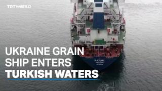 Ship carrying Ukrainian grain enters Turkish territorial waters