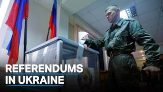 Controversial vote begins in Russian-held parts of Ukraine