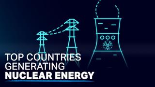 Top countries generating the most nuclear energy between 1965 and 2021