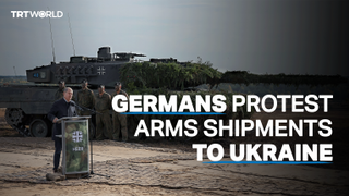 Germans protest Berlin’s plans to deliver weapons to Ukraine