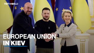 Ukrainian and European Union leaders gather in Kiev on Friday