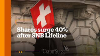Credit Suisse surges 40% after $54B lifeline by Swiss National Bank