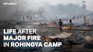Rohingya reeling from fire at refugee camp