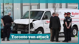 Police officer arrests Toronto van attack suspect