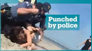 Police repeatedly punch this mother in the head in New Jersey, US