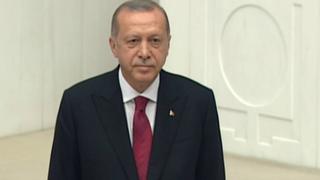 Recep Tayyip Erdogan is sworn in as Turkey’s first executive president