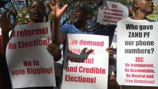 Zimbabwe Opposition Protests: Demonstrators accuse electoral body of bias