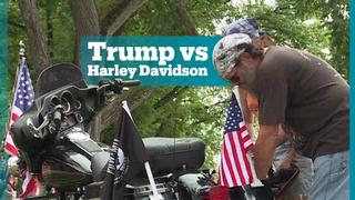 Trump backs Harley Davidson boycott