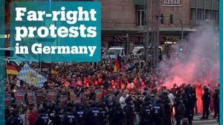 Far-right and anti-racism groups clash in Germany